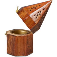 Hexagonal Wooden Burner 7153/L