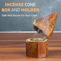 Hexagonal Wooden Burner 7153/L