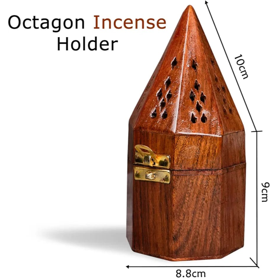 Hexagonal Wooden Burner 7153/L