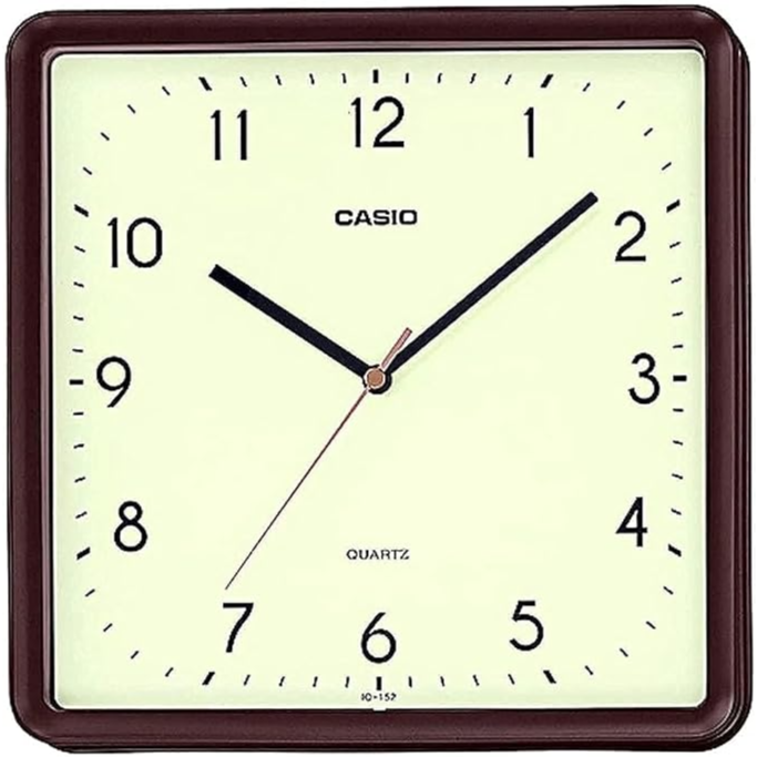 Casio Square Shape Wall Clock Iq152-1Df - Brown
