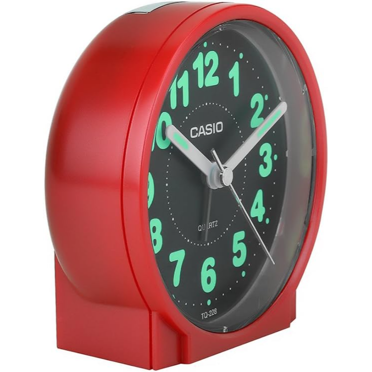 Casio Analog Beep Alarm Table Clock Tq-228-4Df - Red