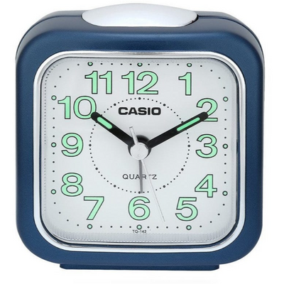 Casio Table Alarm Clock With Light White Tq142-7Df-White