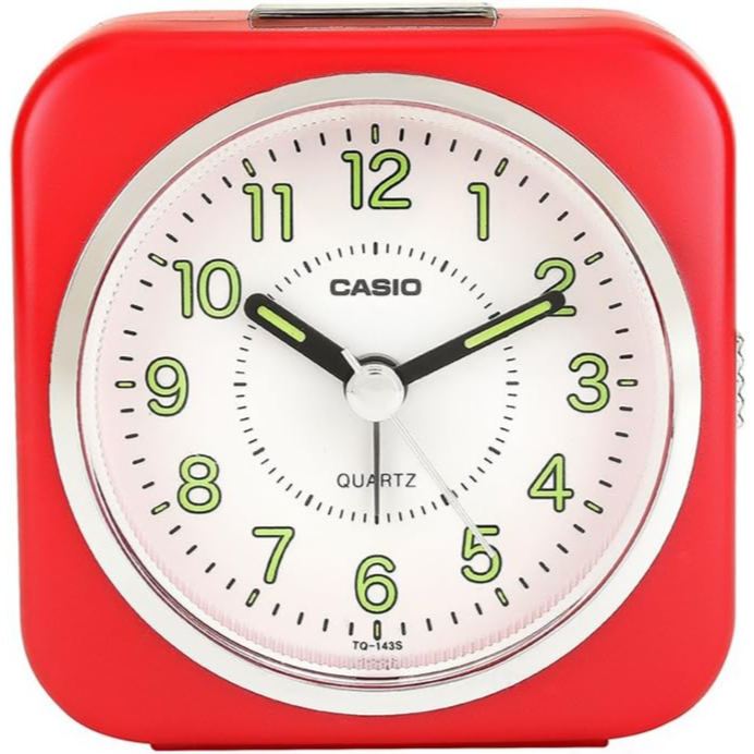Casio Analog Table Alarm Clock Tq-143S-1Df - Red
