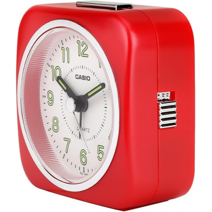 Casio Analog Table Alarm Clock Tq-143S-1Df - Red