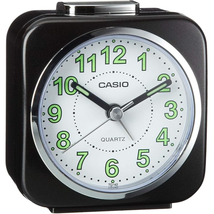Casio Analog Table Alarm Clock Tq-143S-1Df - Black