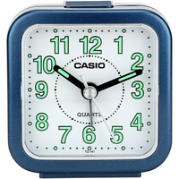 Clock Alarm Table Analog, Silver, Casio Tq-141-8Df - Blue