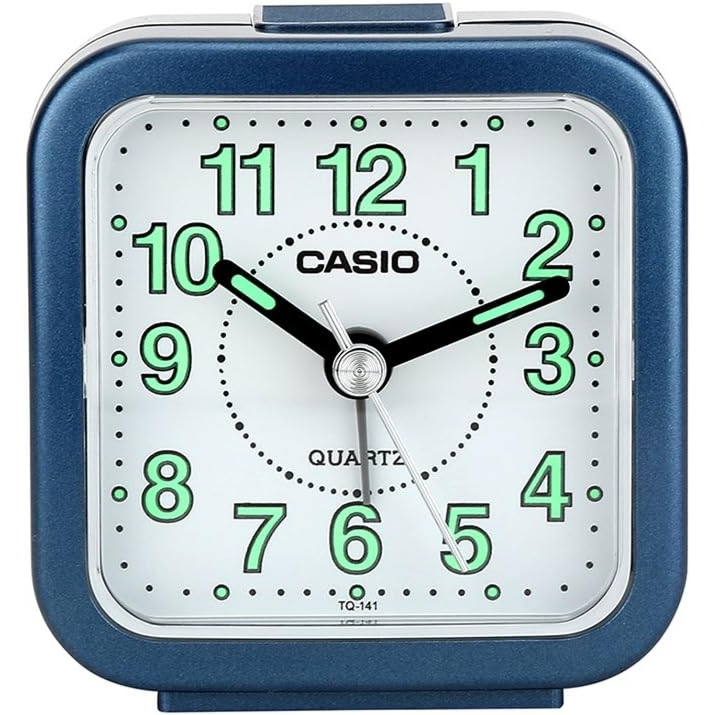 Casio Analog Table Clock Blue- Tq-141-2Df-Blue