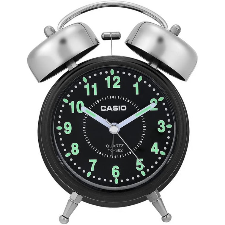 Casio Analog Table Clock Tq-362-1Adf - Black