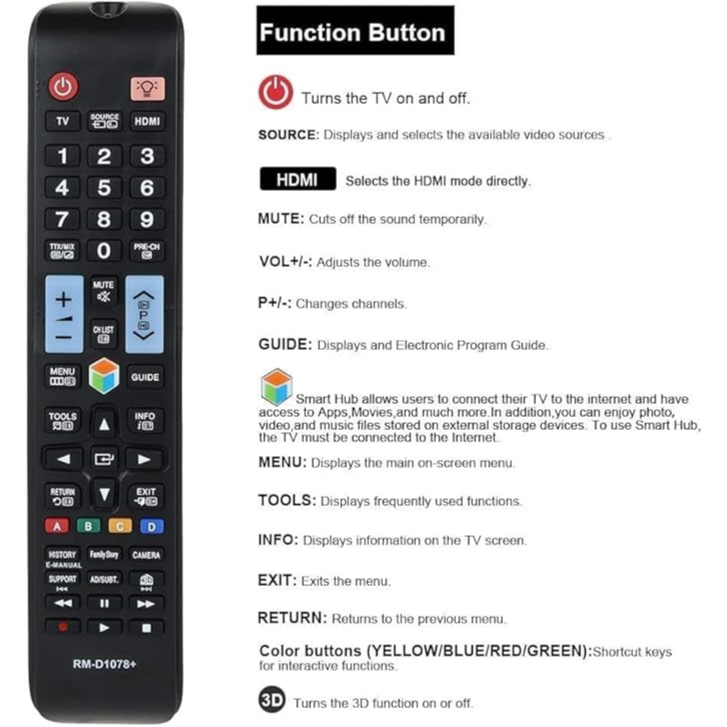 Samsung Universal Smart Tv Remote Rm-N1078+