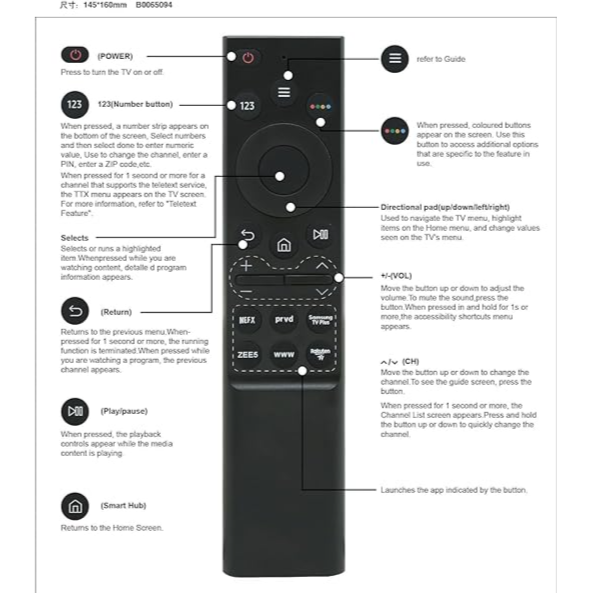 Samsung Smart Tv Remote Control Rm-N1729