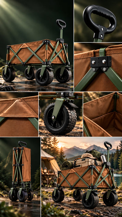 Foldable Wagon Trolley Big Wheels