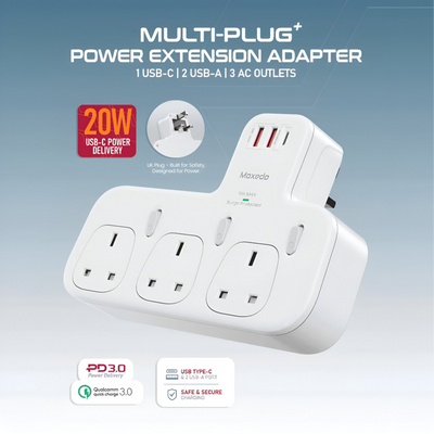 Moxedo Multi-Plug Power Extension Adapter