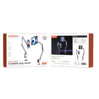 Porodo Multi-Joint Aluminum Desk Mount