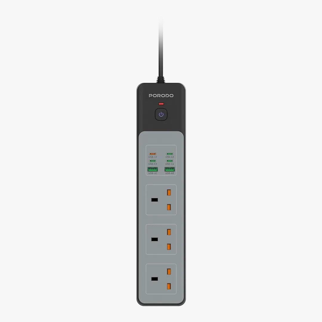 Porodo 3Ac-45W -300W Power Strip