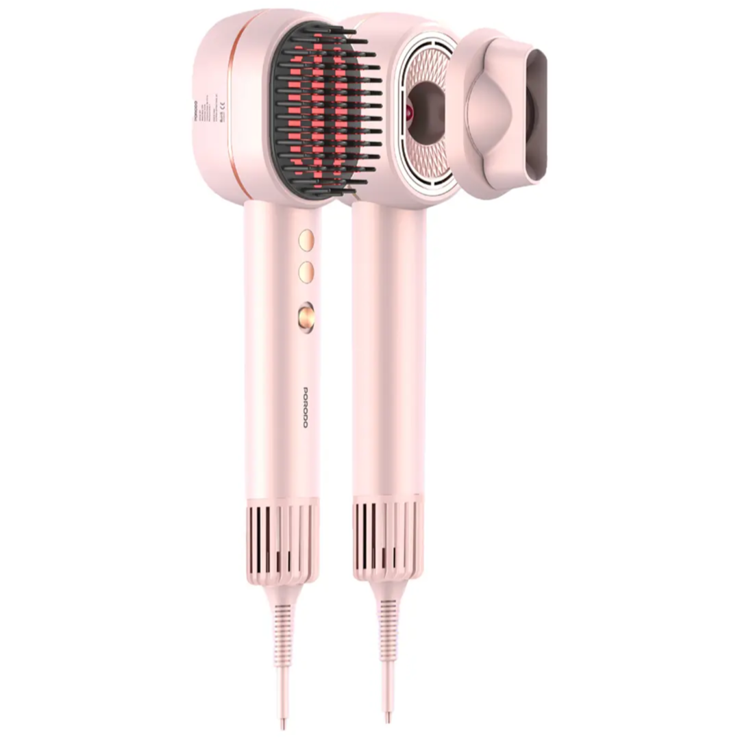 Porodo 2-In-1 Hair Dryer & Straightener Brush