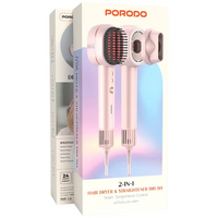 Porodo 2-In-1 Hair Dryer & Straightener Brush