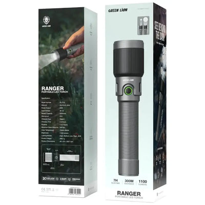 Green Lion Ranger Portable Led Torch - Gray