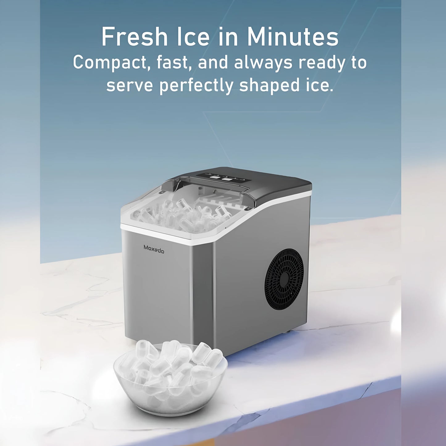 Moxedo Electric Countertop Automatic Ice Maker Machine