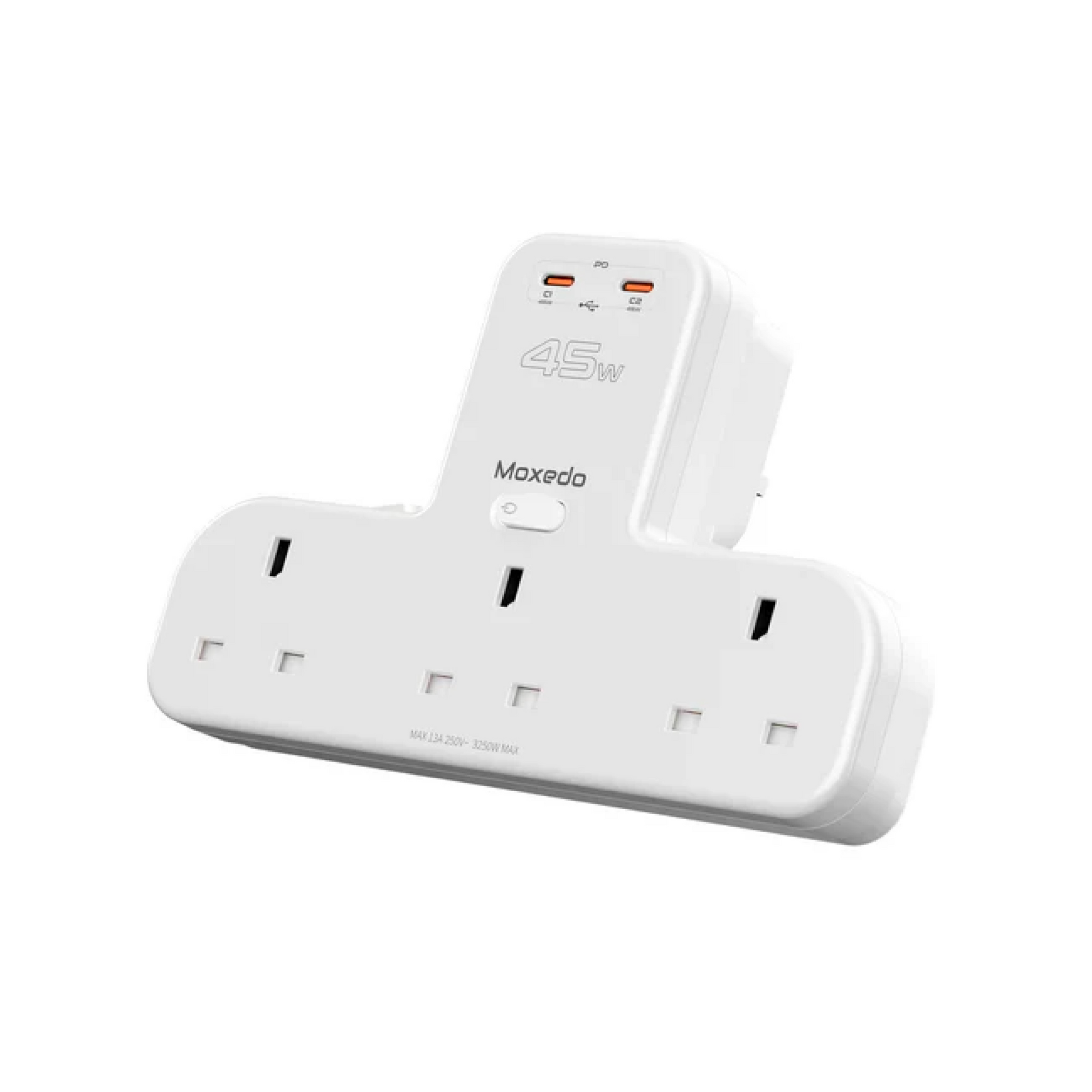 Moxedo Multi-Plug Pro Power Extension Adapter-2Usb-C