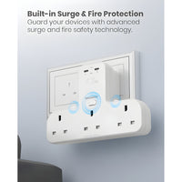 Moxedo Multi-Plug Pro Power Extension Adapter-2Usb-C