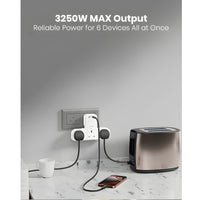 Moxedo Multi-Plug Pro Power Extension Adapter-2Usb-C
