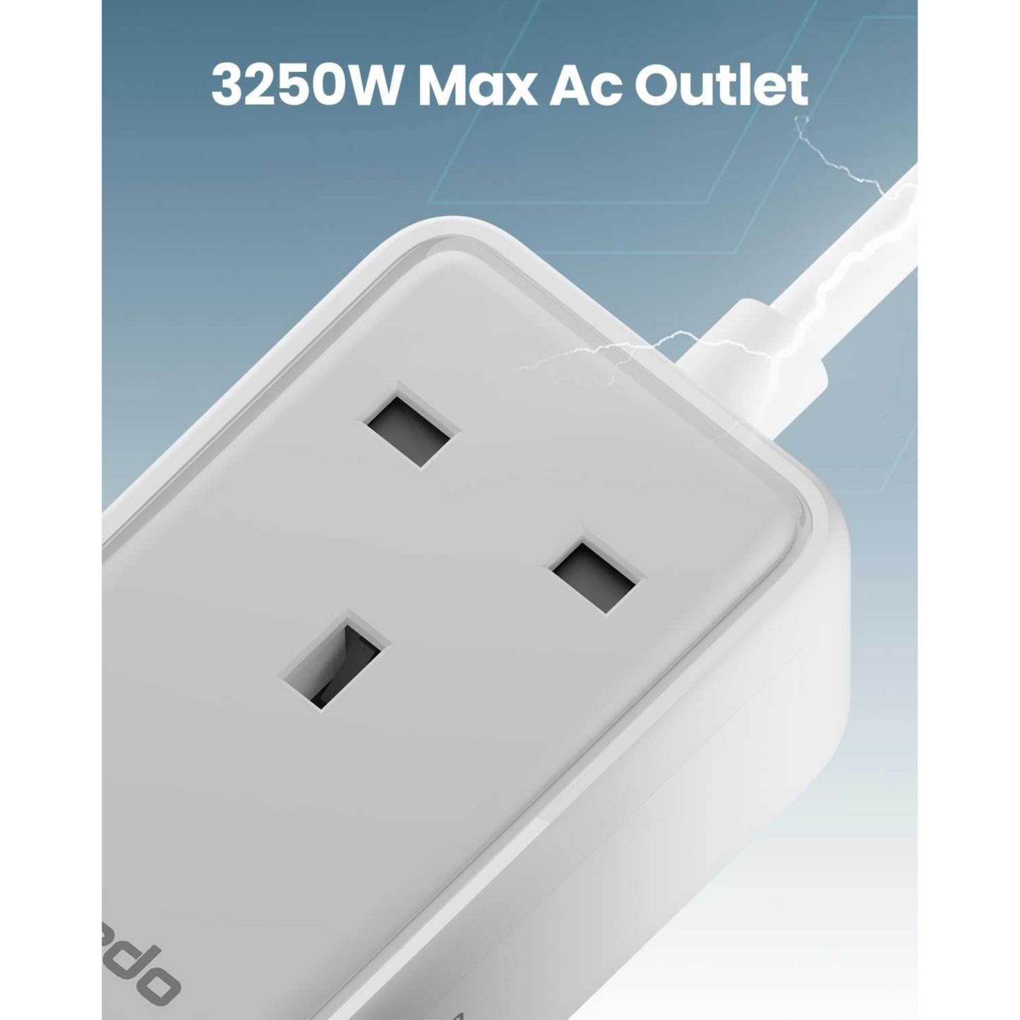 Moxedo Smart-Plug 65W Gan Iii Tech Extension Cord 5 In 1