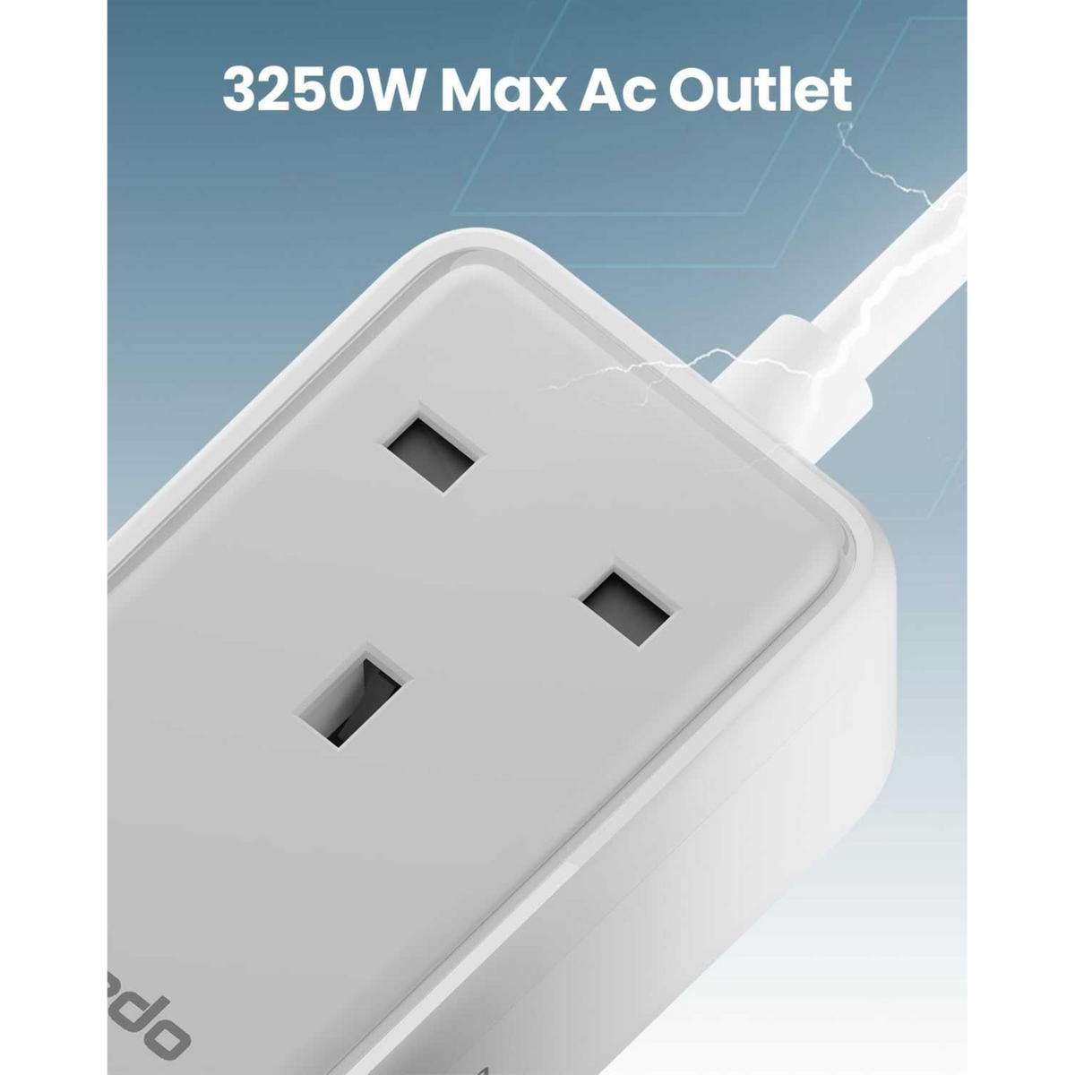 Moxedo Smart-Plug 65W Gan Iii Tech Extension Cord 5 In 1