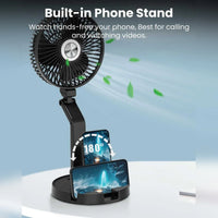 Moxedo Wall Mounted Oscillating Cordless Foldable Fan