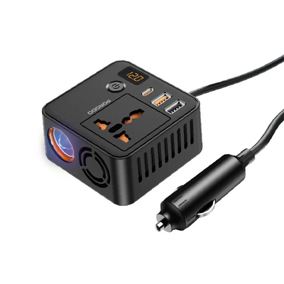 Porodo Universal Ac Power Inverter - Black
