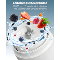 Moxedo 3 In 1 Portable Juicer Blender Usb-C Wireless Mini Blender
