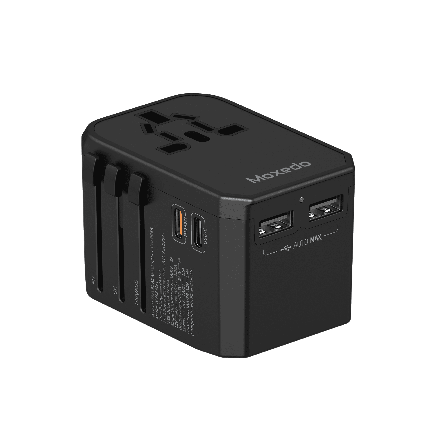 Moxedo 45W Worldwide Travel Adapter