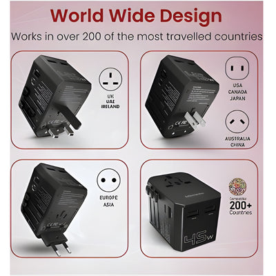 Moxedo 45W Worldwide Travel Adapter
