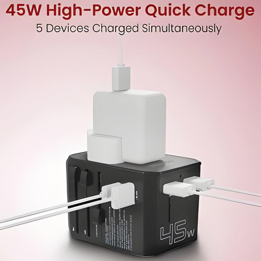 Moxedo 45W Worldwide Travel Adapter