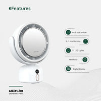 Green Lion Makeup Mirror Fan