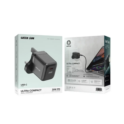 Green Lion Ultra Compact Gan Wall Charger 20W