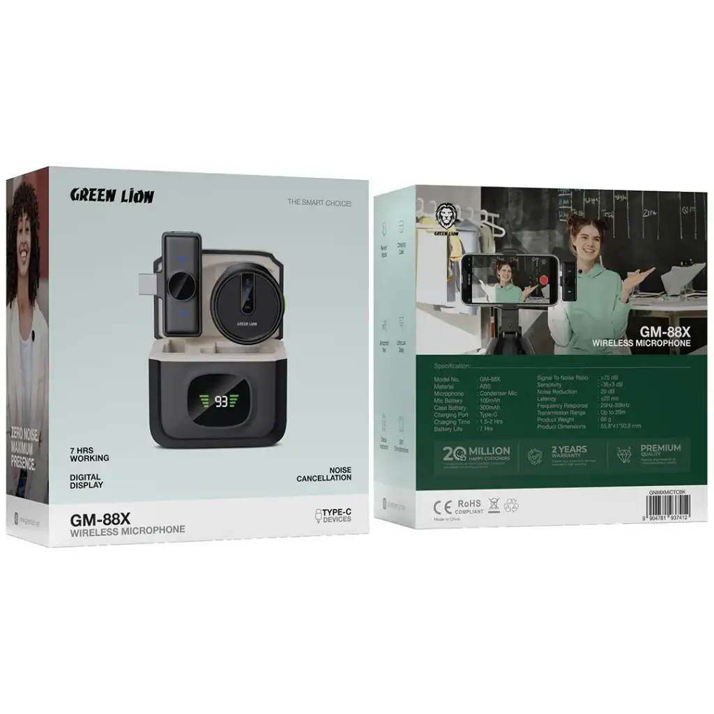 Green Lion Gm-88X Wireless Microphone With Digital Display
