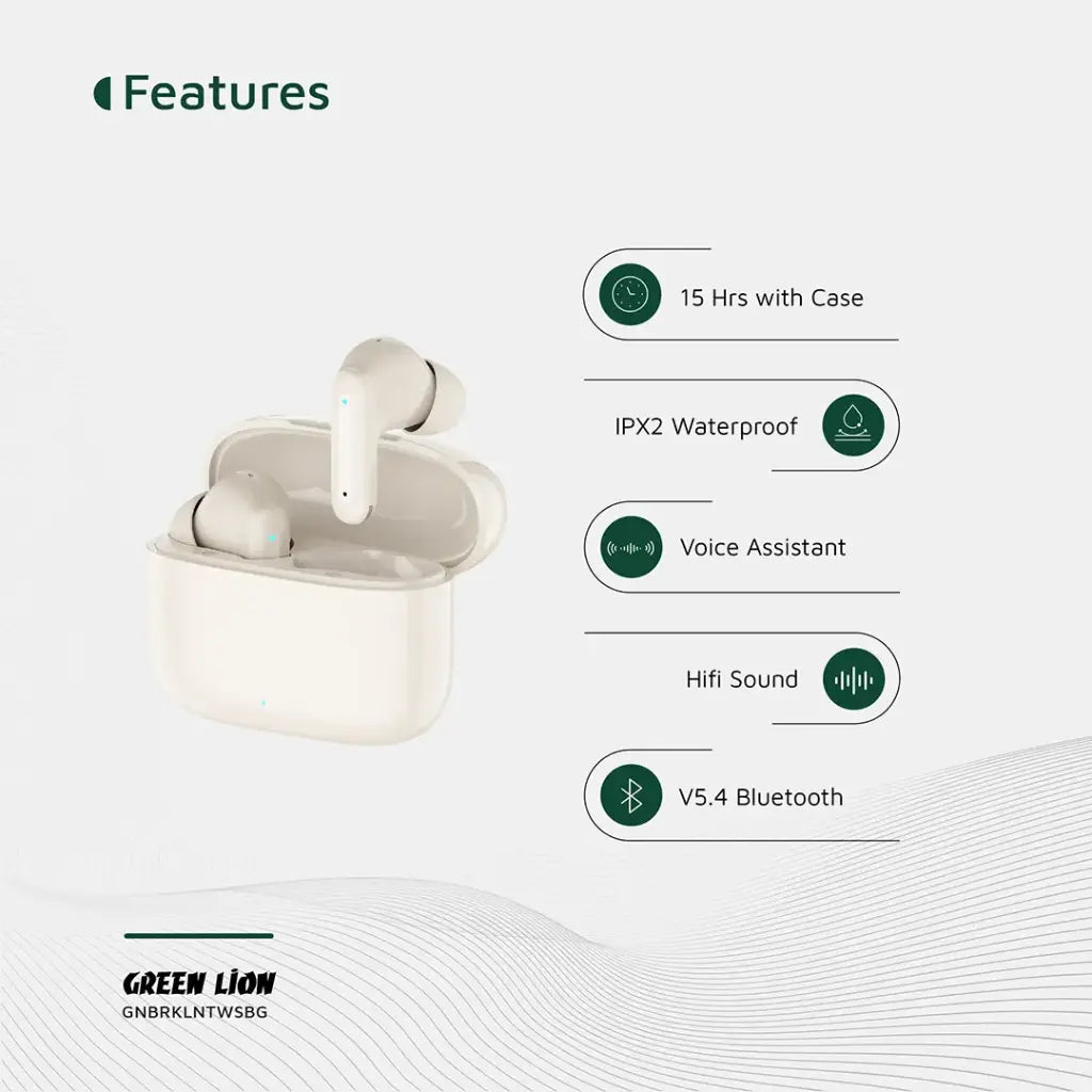 Green Lion Brooklyn True Wireless Earbuds