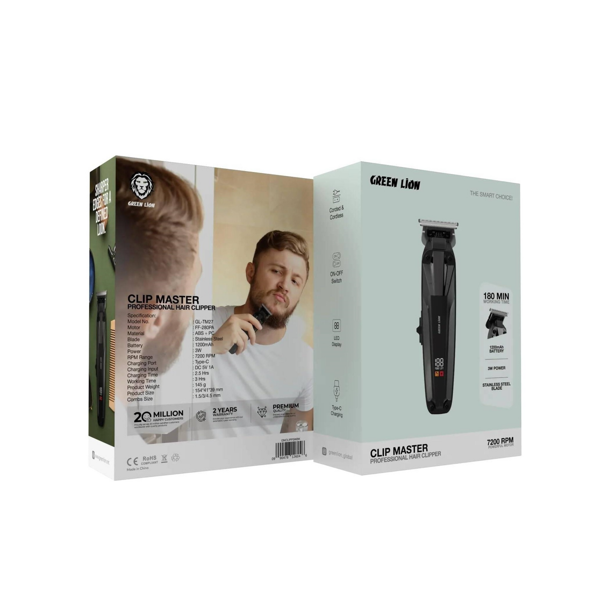 Green Lion Clip Master Professional Hair Clipper