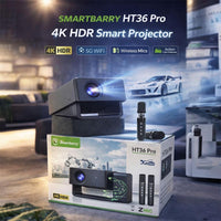 Smartbarry Ht36 Pro 4K Hdr Projector With Wireless Microphone