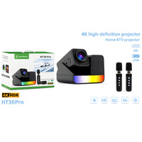 Smartbarry Ht36 Pro 4K Hdr Projector With Wireless Microphone