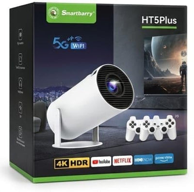 Smartbarry Ht5Plus Android Projector With 2 Game Pad 4K Hdr