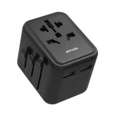 Porodo Dual Usb-A Universal Travel Adapter 2.4A