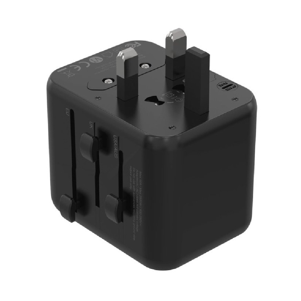 Porodo Dual Usb-A Universal Travel Adapter 2.4A