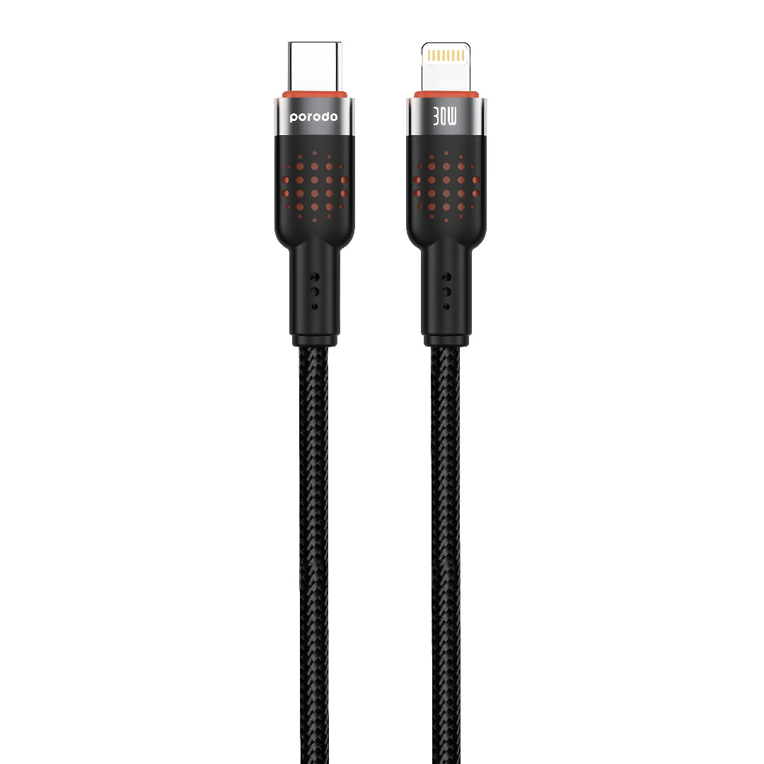 Porodo Aluminum Braided Cable Usb-C To Lightning