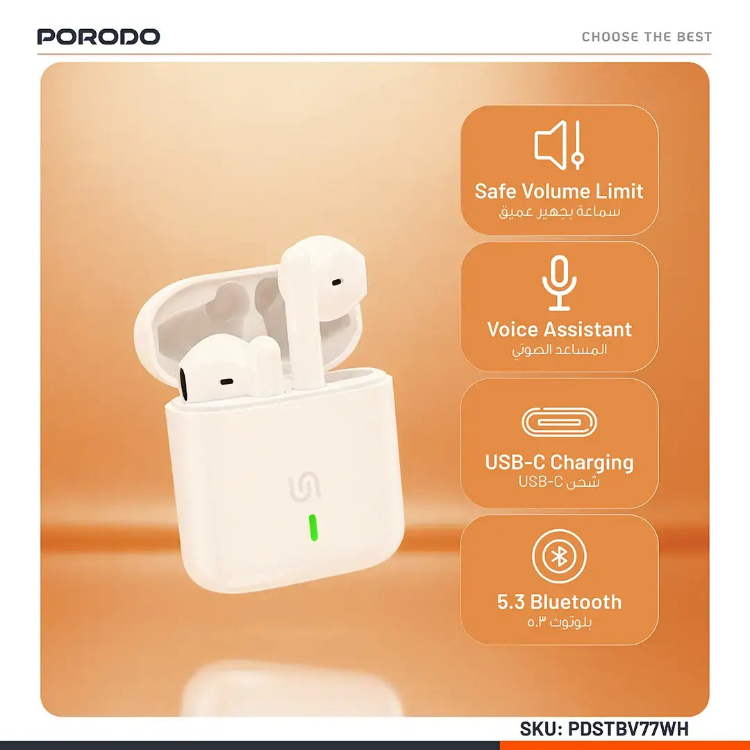 Porodo Soundtec Popwave True Wireless Deep Bass Earbuds