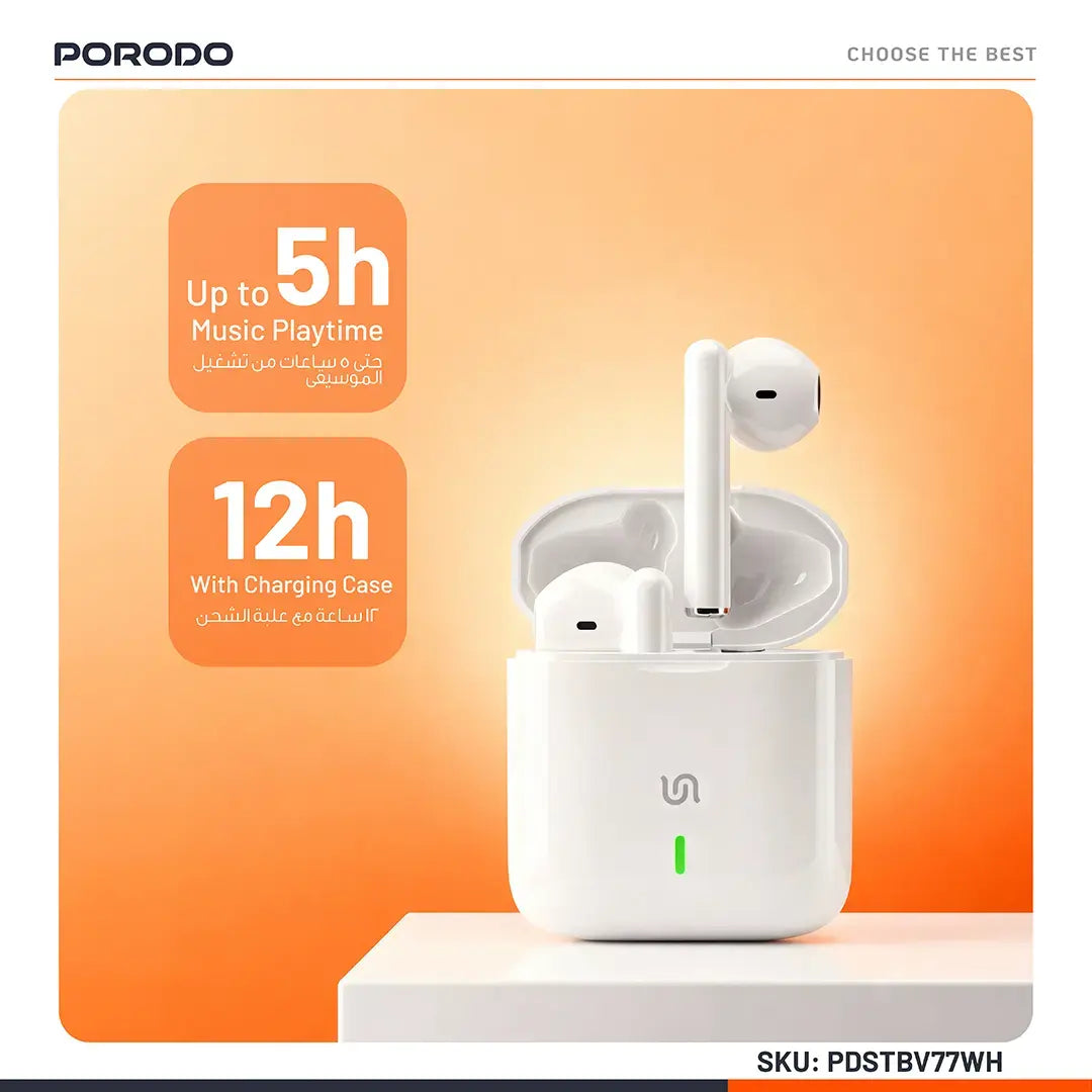 Porodo Soundtec Popwave True Wireless Deep Bass Earbuds