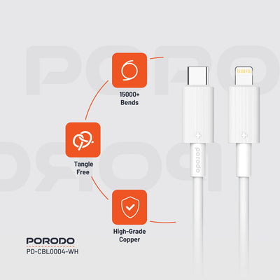 Porodo Usb-C To Lightning Durable Charging Cable