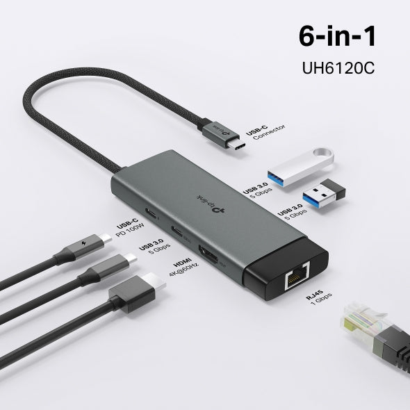 Tp-Link Usb Type-C 6 In 1 Hub Uh6120C