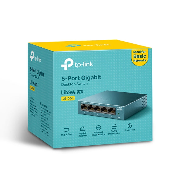 Tp-Link 5-Port 10/100/1000Mbps Desktop Switch Ls105G