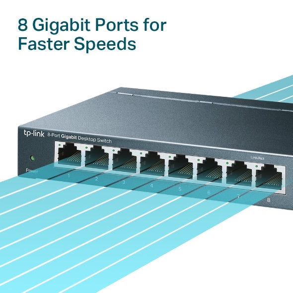 Tp-Link 8-Port Gigabit Desktop Switch Tl-Sg108